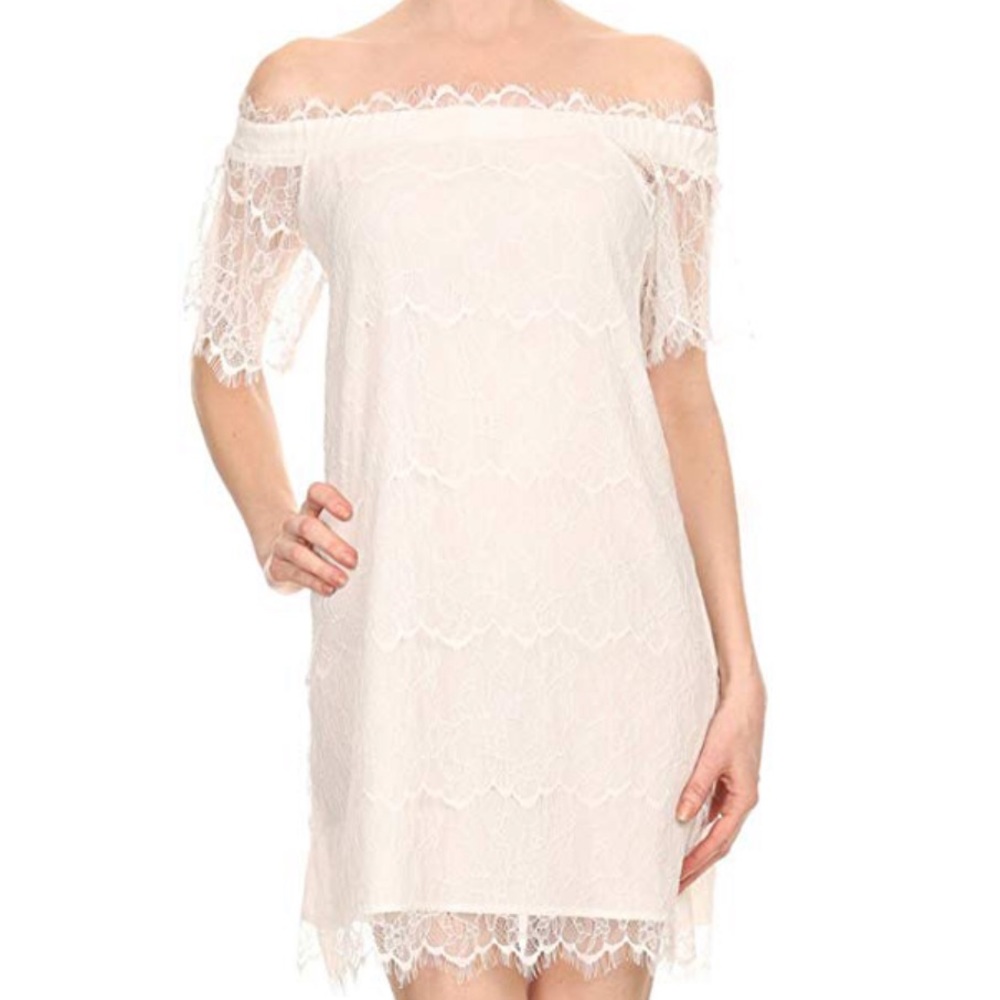 Ontwelfth White Lace Dress